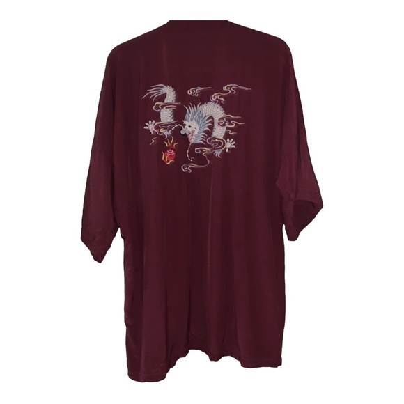 Kimono-Embroidered Dragon- Vintage - Picture 3 of 7